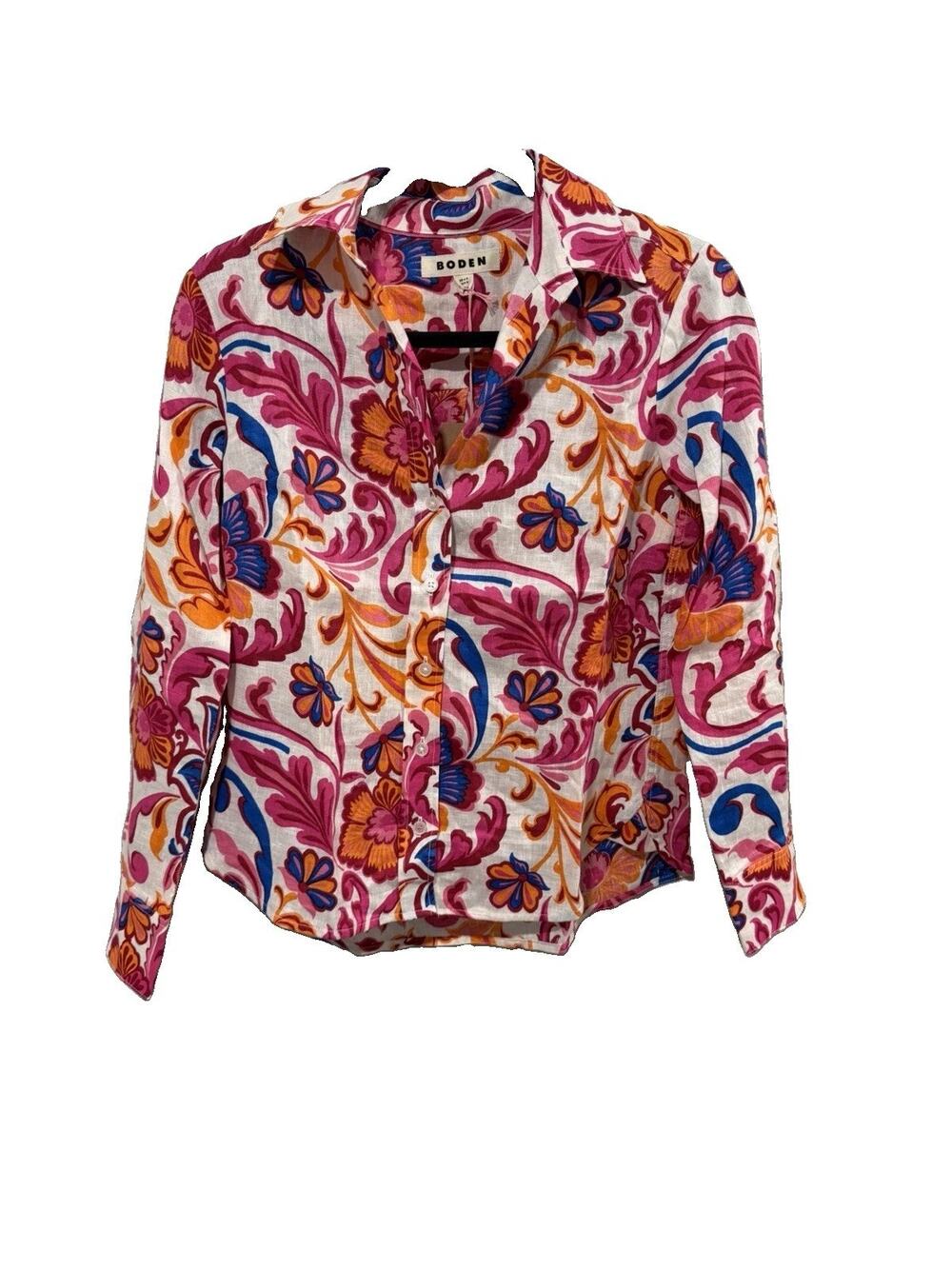 NWT Boden Sienna 100% Linen Shirt Women’s Size O